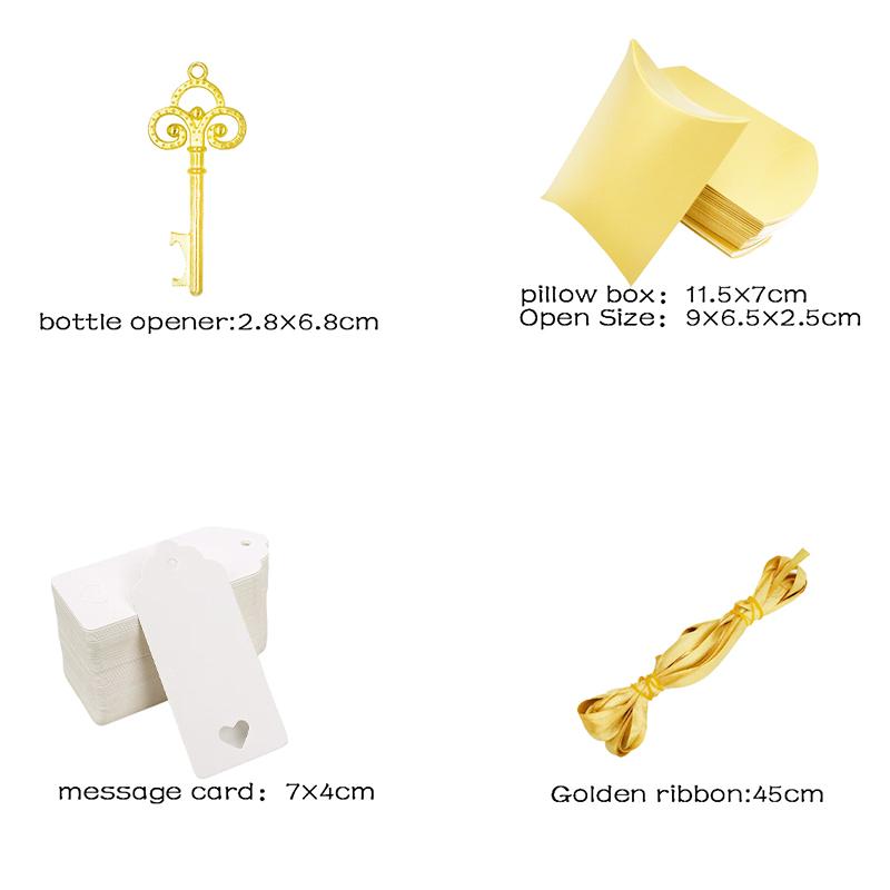50 Stück Süßigkeitenbox Schlüssel Flaschenöffner Flaschenöffner Hochzeitsgeschenke Geschenk für Hochzeitsfeiern Babypartys Weihnachtsgeschenke