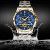 New Luxury Quality Men's Watch Quartz Non-mechanical Waterproof Luminous Fashion Upscale Watch Calendar Steel Strap Triple Display Watch Watch Watch