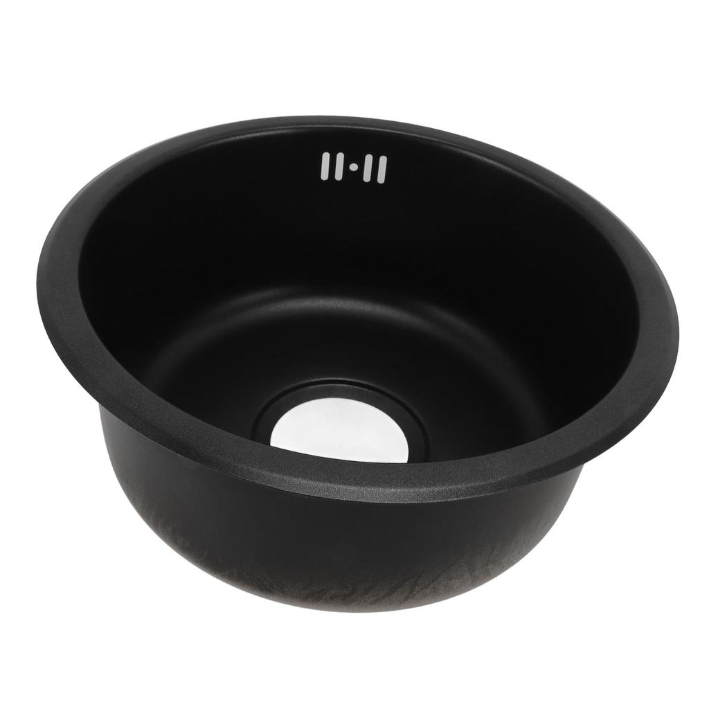 310 X 140mm RV Sink 304 Stainless Steel Versatile Round Kitchen Bathroom Wash Basin Sink with 92mm Outlet for Boat