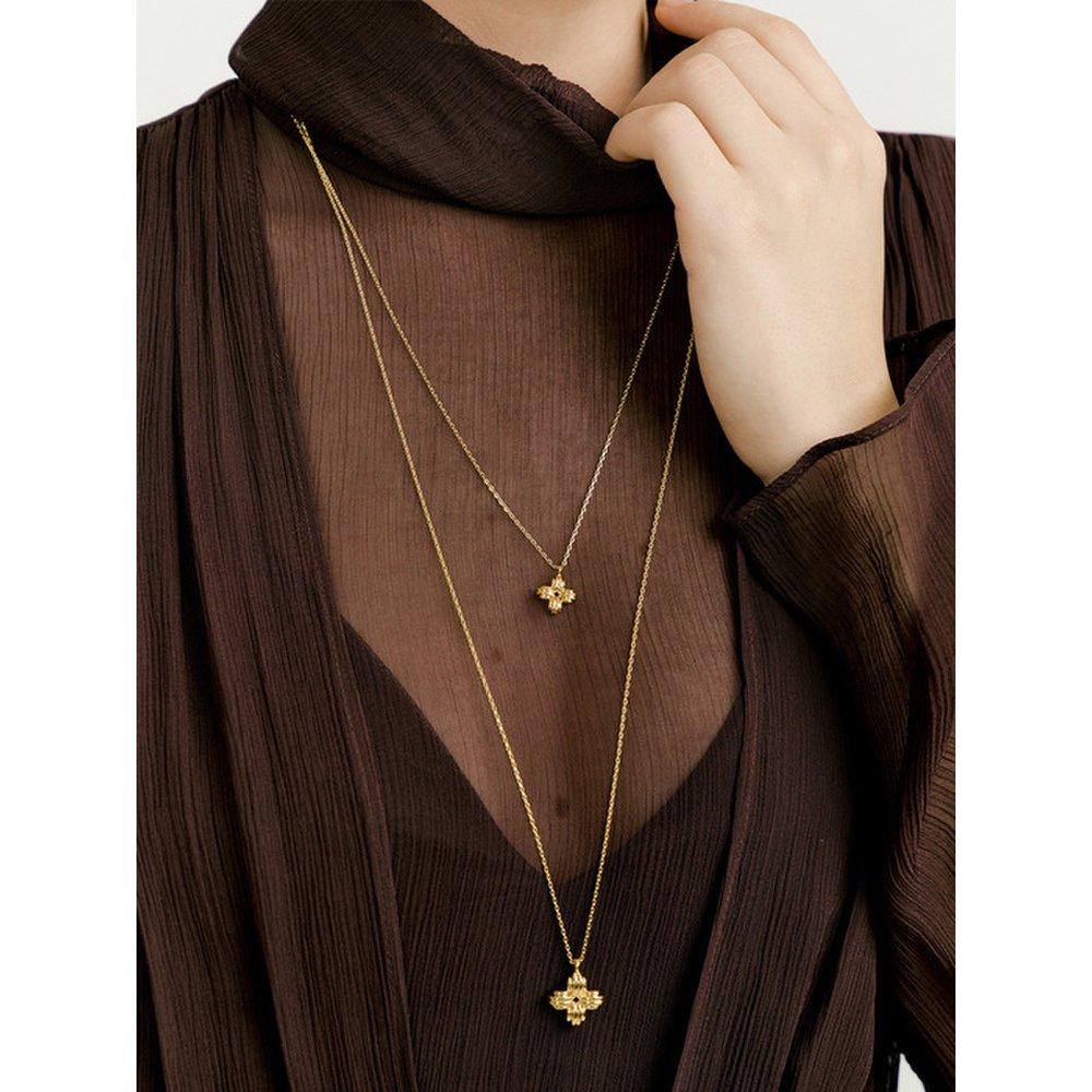 Clover Long Necklace (Gold)