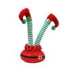 Sequins Stuffed Legs Xmas Decor Stripped Bendable Desktop Ornament  Home Xmas Decor