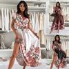 2025 Simple Floral Tie-Waist Dress