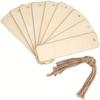 20pcs/set Blank Rectangle Wooden Tags Unfinished Nature Wood Slice DIY Crafts Bookmark Garment Gift Bags Hanging Label Decor