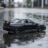 JDM 1:32 Модель іграшкового автомобіля Nissan Skyline GTR R34 Лита модель Транспортний засіб Мініатюра Прикраса для дому та Настільний комп'ютерний Оздоблення Святкова іграшка