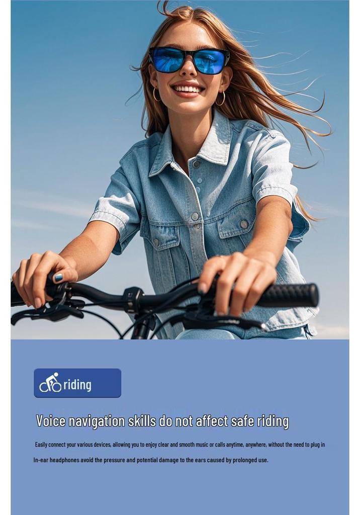 Bluetooth Smart Glasses: Polarized Sunglasses with Clip-on, Replaceable Prescription Lenses for Music, Calls, and Driving.