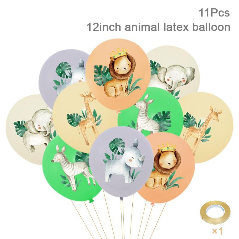 Jungle Animals Disposable Party Tableware Tablecloth Paper Plate Cup Wild One Birthday Party Decoration Kid Baby Shower Supplies