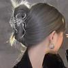 Mode Damen Silber Metall Spinne Große Klammer Weiblich Trendig Cool Persönlichkeit Haiklammer Rücken Löffel Pfanne Haarspange Haarklammer