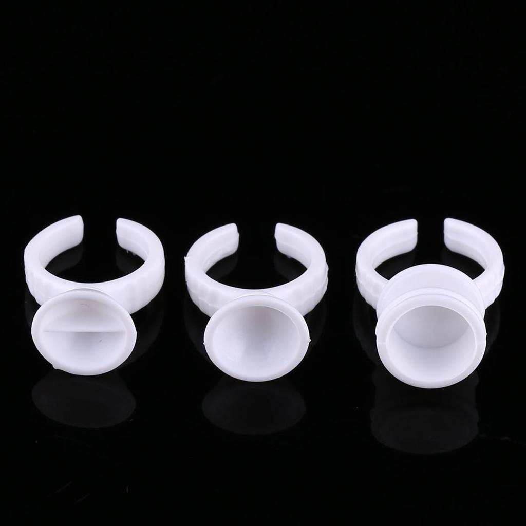 100pcs Disposable Makeup Tattoo Ink Rings Eyebrow Lip Tattoo Pigments Holder Container Cup