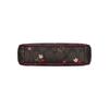 Coach Nolita 19 Presbyopia Love Flower Print Zipper Leather Armpit Bag Mahjong Bag Clutch Small Size Women's Brown/burgundy Color Matching