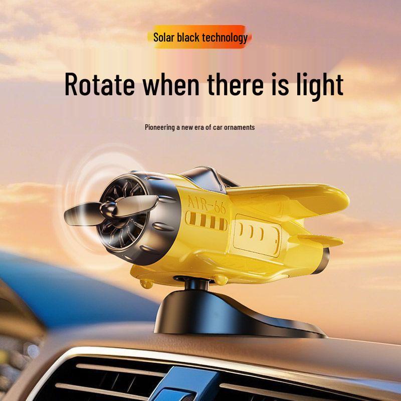 Solárna rotujúca ozdoba lietadla do auta