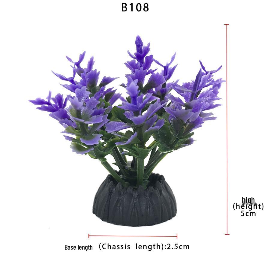 Aquatic Plant Mini Landscape: Fish Tank Simulation with Seaweed and Succulents