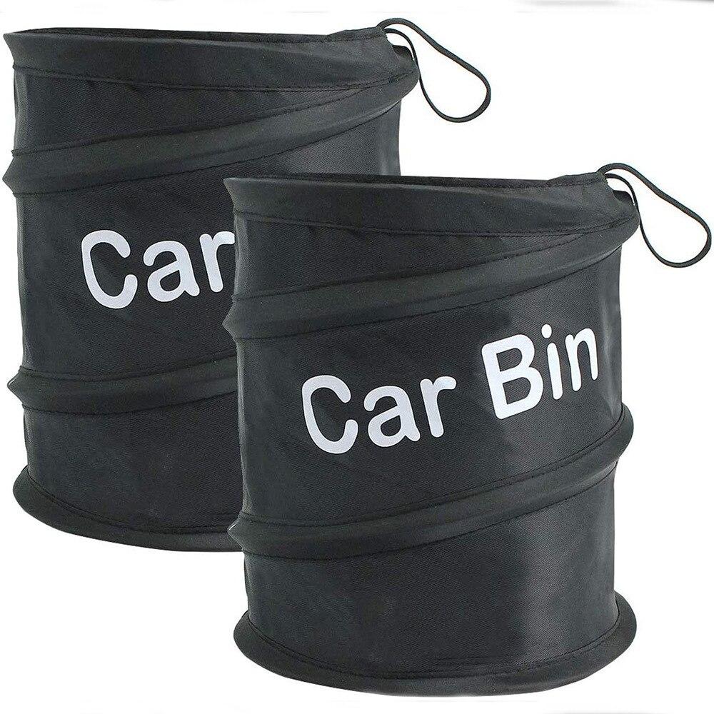 KKJOY Car Trash Portable Vehicle Garbage Can Foldable Pop-up Waterproof Bag Waste Basket Auto Accessories Interior Car Accessory