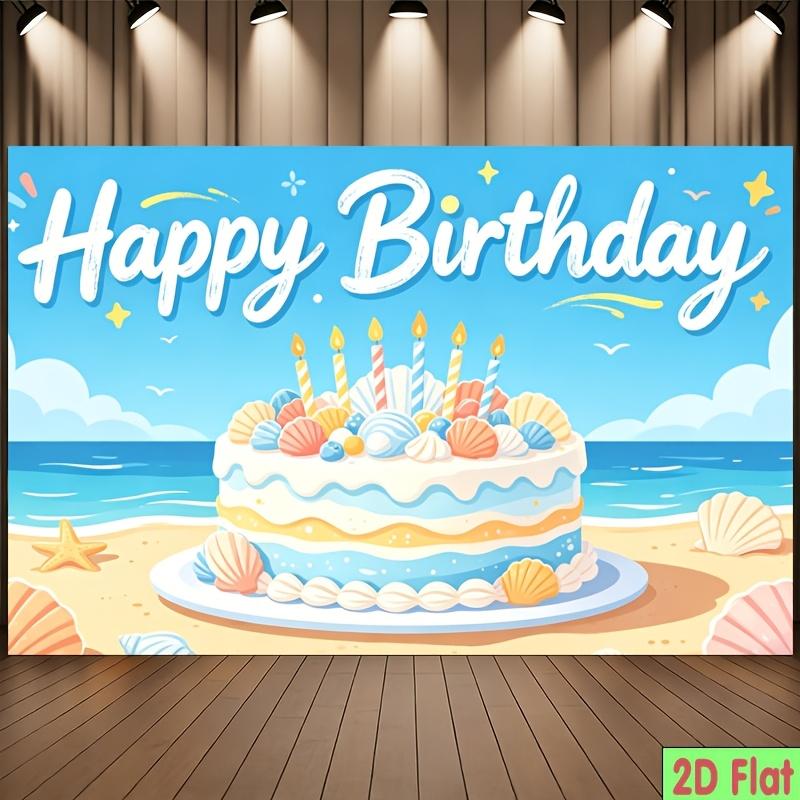 2D Plane - 2D Plane - 2D Plane Banner 1 poster paired with a banner. Blue beach shell. 100x150cm