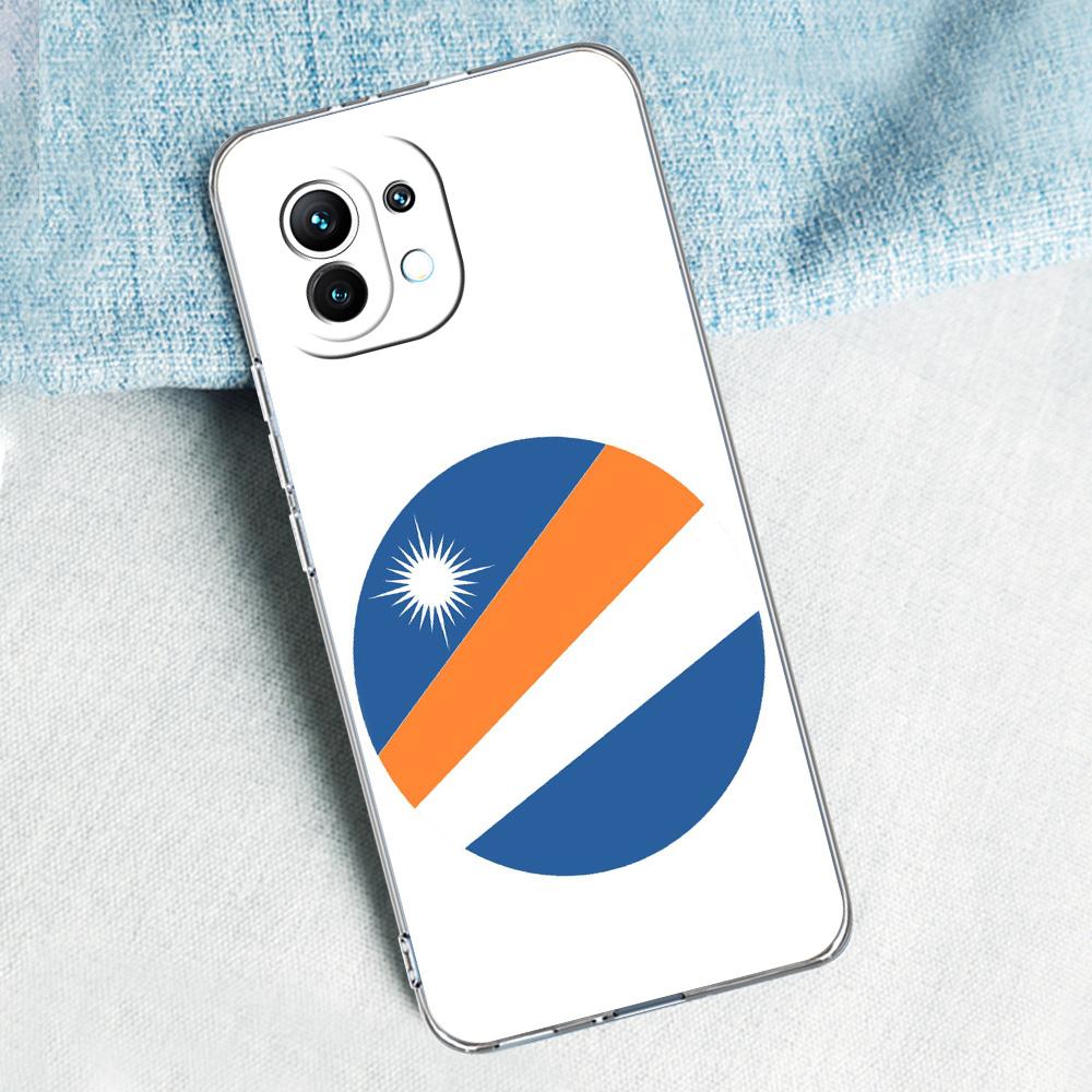 Phone Case For Xiaomi Mi 15 14 13 12 11 Lite 15T 13T 12T Pro Poco X7 X6 X5 Pro 5G X3 NFC F7 F6 F5 Cover Marshall Islands Flag