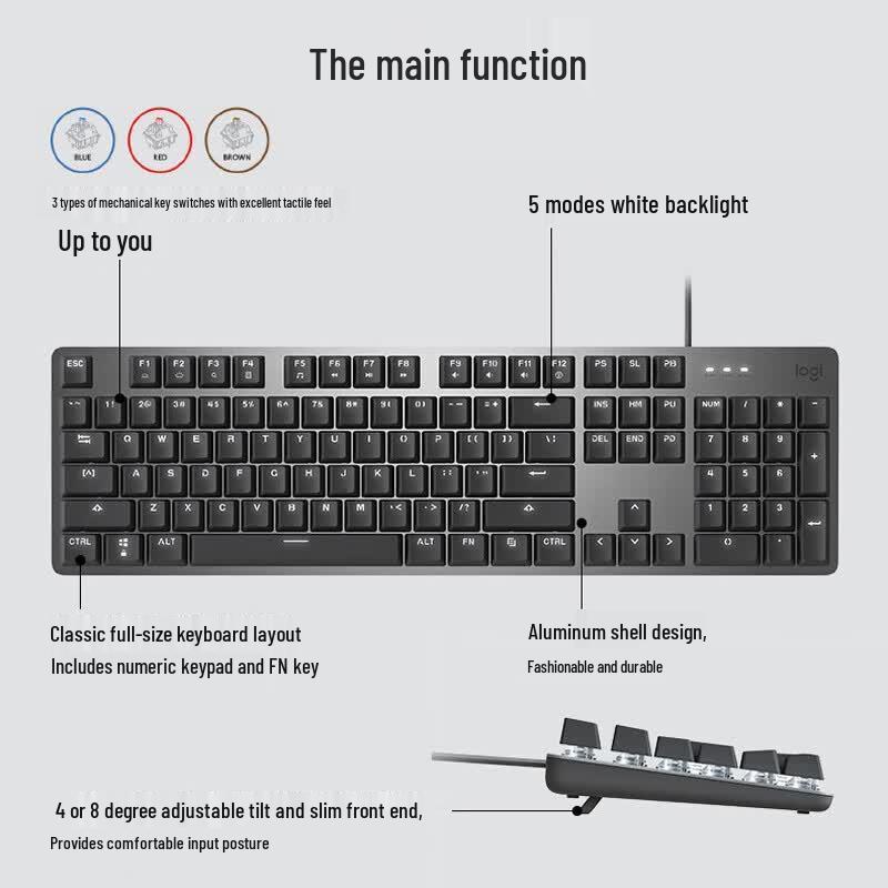 Logitech K845 Wired Mechanical Keyboard