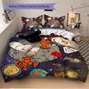 Space Adventure Snoopy Printed 3pcs Bedding Set Soft Microfiber 1 Duvet Cover And 2 Pillowcases Home Bedroom Decor Xmas Gift Ek141