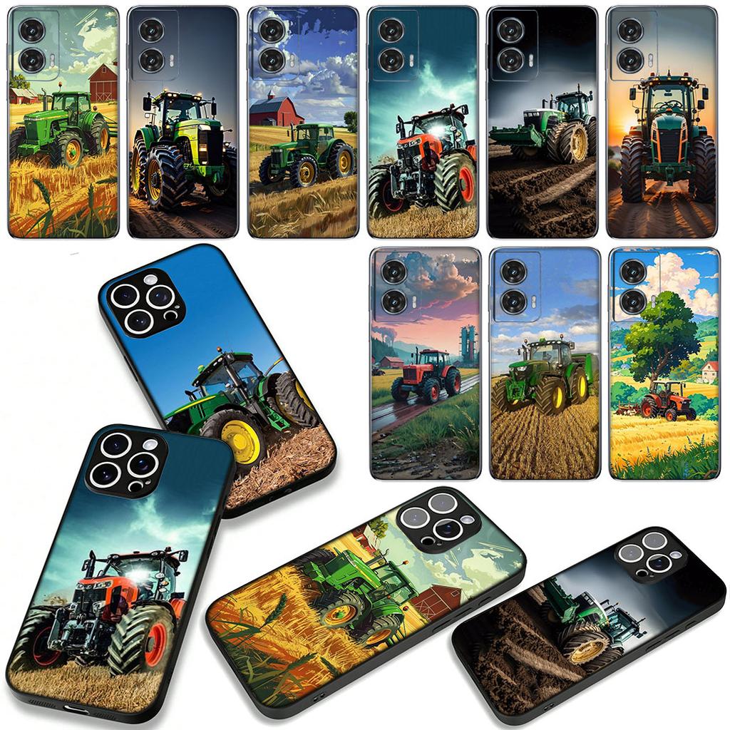 Farm Vehicle Tractor Wallpaper Phone Cover Case for Apple iPhone 16 15 14 Plus 13 12 Mini 17 Pro Max + 16E Air 16+ ProMax Casing