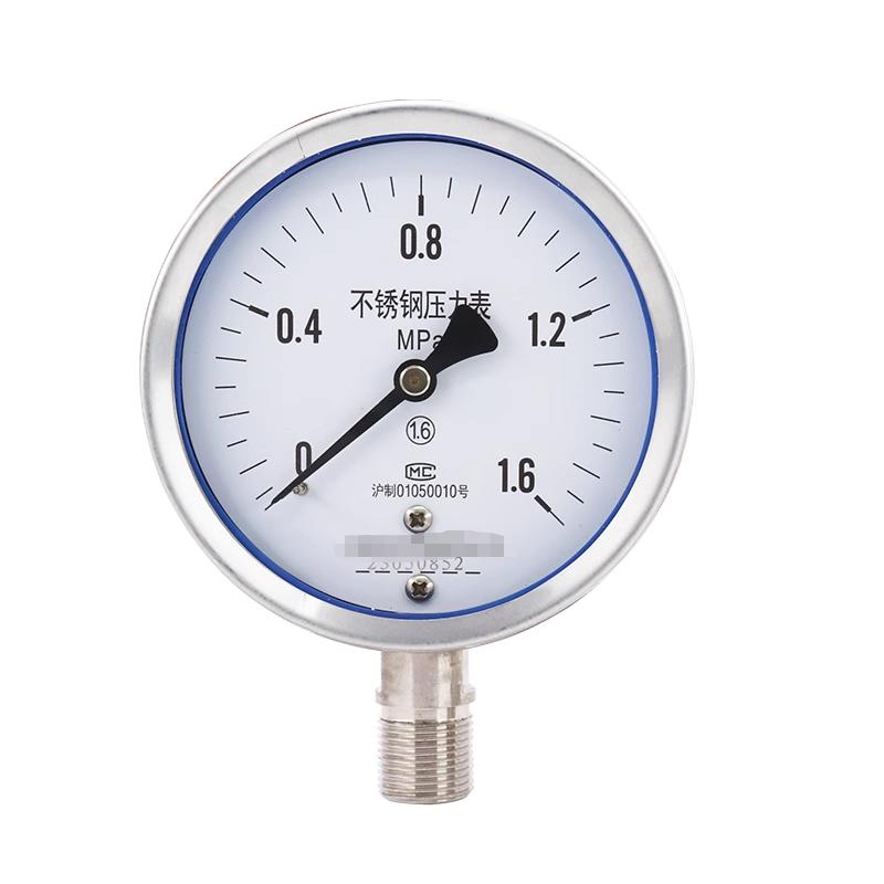 Stainless Steel Radial Vacuum Negative Pressure Steam Seismic Pressure Gauge Y60/yn100 for Steam