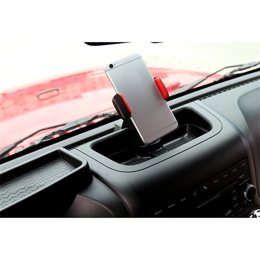 Multi-Mount Dash Phone Holder Bracket Storage Box For Jeep Wrangler JK 2012-2017