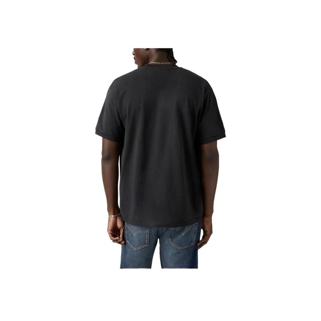 Levis Beyoncé Collaboration SS25 Logo Print Solid Ribbed Neck Casual Loose Short Sleeve T-Shirt Men T-Shirts 004AU-0002