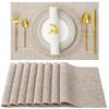 Woven PVC Placemats Heat Resistant Non-Slip Place Mats for Dining Table Washable Durable Vinyl Table Mats