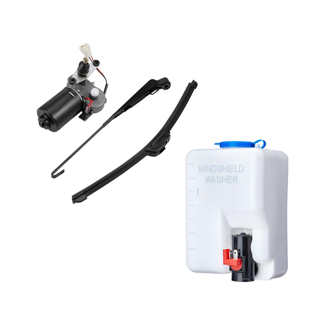 UTV Windshield Washer Reservoir with 12V Windshield Wiper Motor Kit Compatible with Polaris RZR Ranger for Can-am Maverick X3 белый