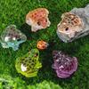 Set of 60 Glow in The Dark Mini Resin Frogs for Garden and Craft Decoration Luminous Additions for Outdoor Scenes