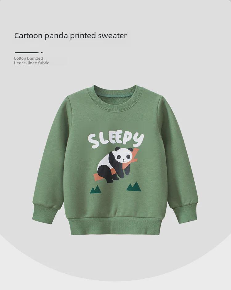 Children's Plush Sweater - New Boys' Autumn/Winter Korean-Style Polar Fleece Top