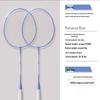 High Elasticity Adult Badminton Racket Set - Lightweight Beginner's Racket with Ball Bag for Mixed Play