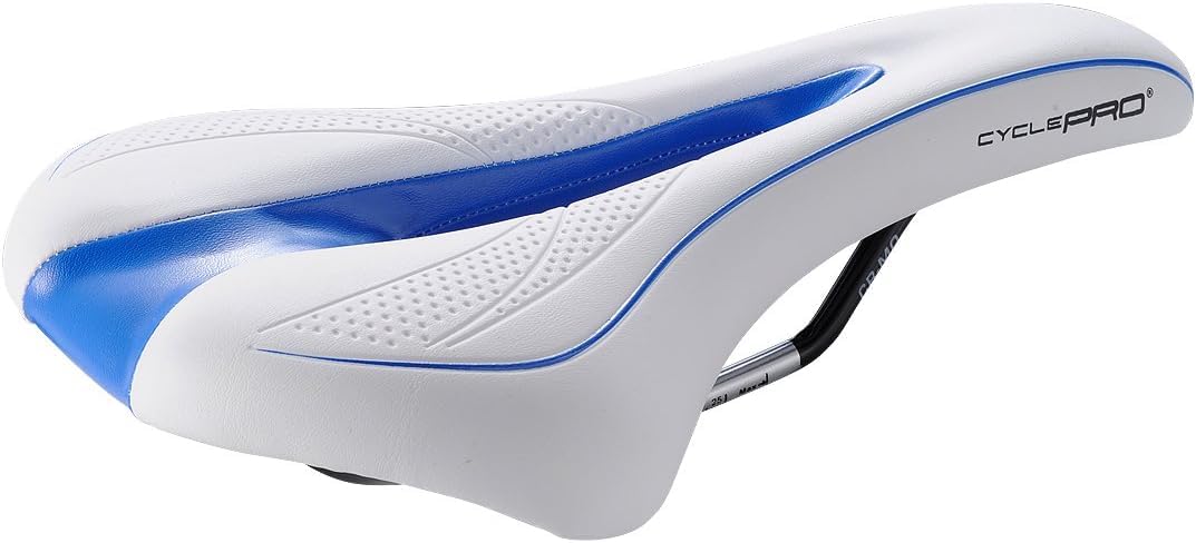 

CYCLE PRO Cut Zone Comfort Saddle 298g [CP-SD3256] White/Blue