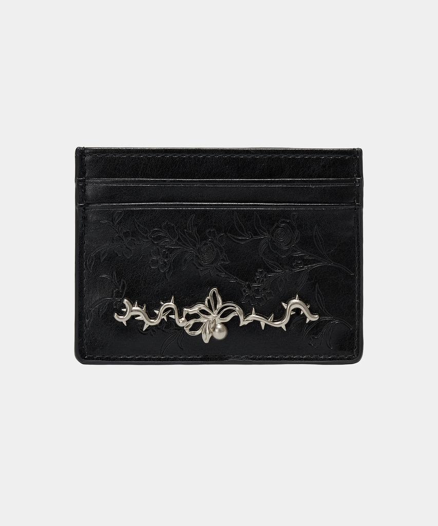 Etre Au Sommet Noir Bloom Card Wallet (Black)