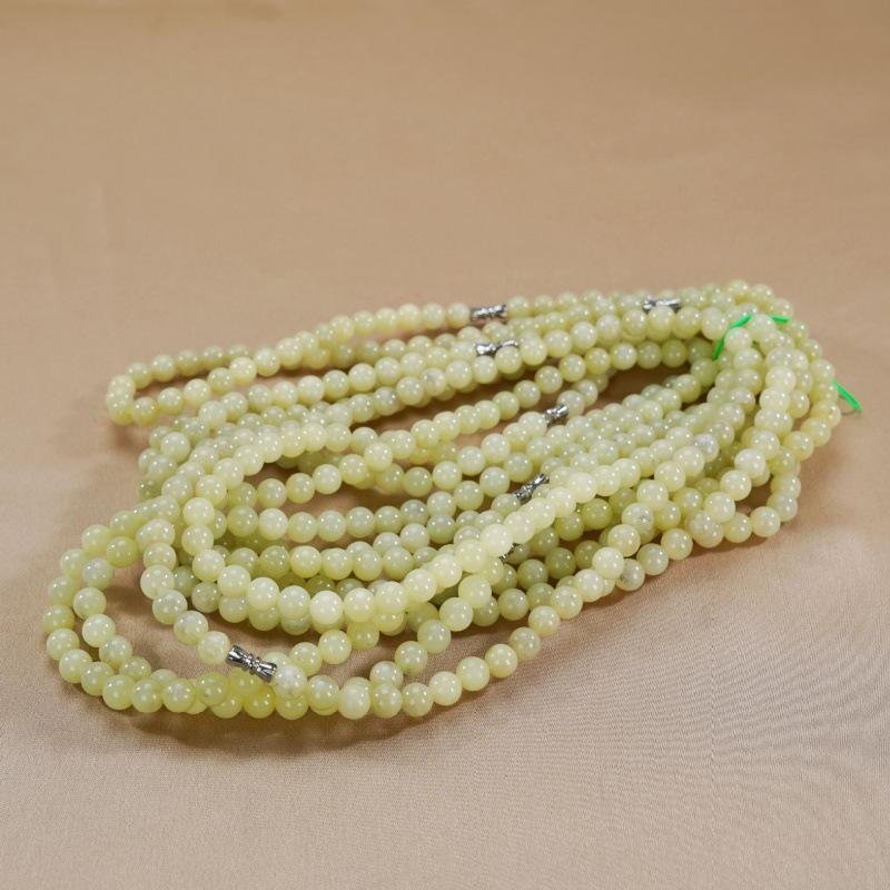 High Quality Natural Hetian Jade Round Beads - DIY Jewelry Accessories, Semi-finished.