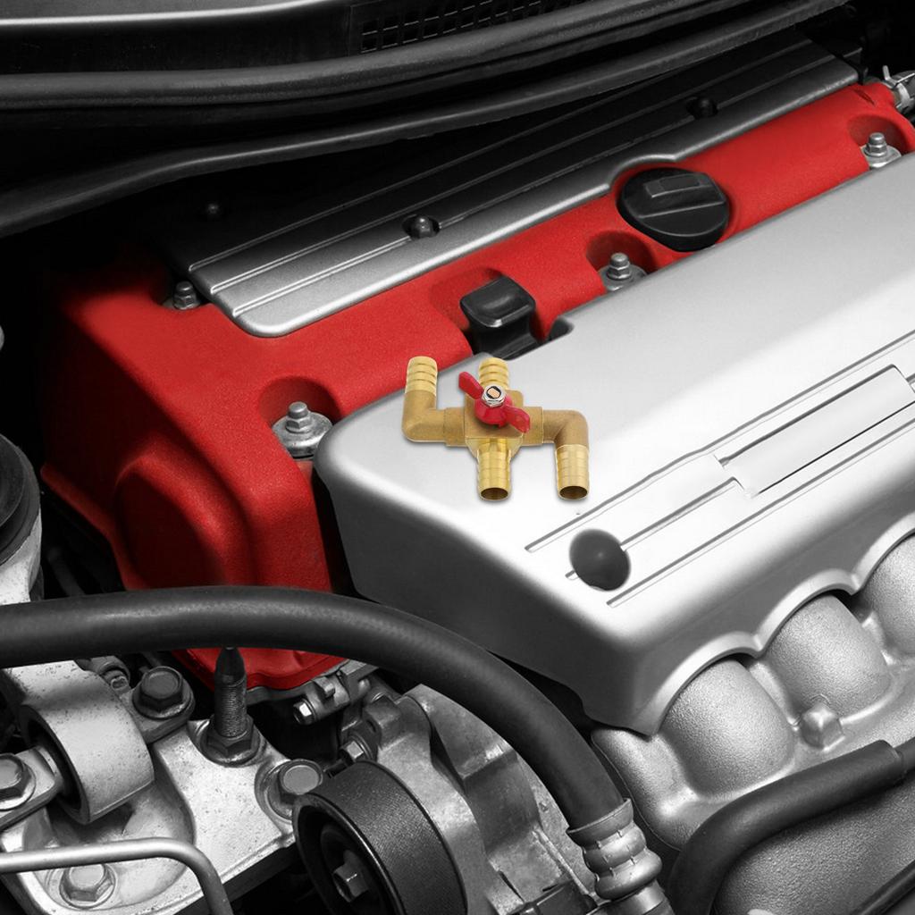 Valvola Acqua Riscaldamento Automobilistica a Quattro Vie Valvola di Controllo Manuale in Rame Solido Kit di Bypass per Radiatore Riscaldamento Auto Aria Condizionata