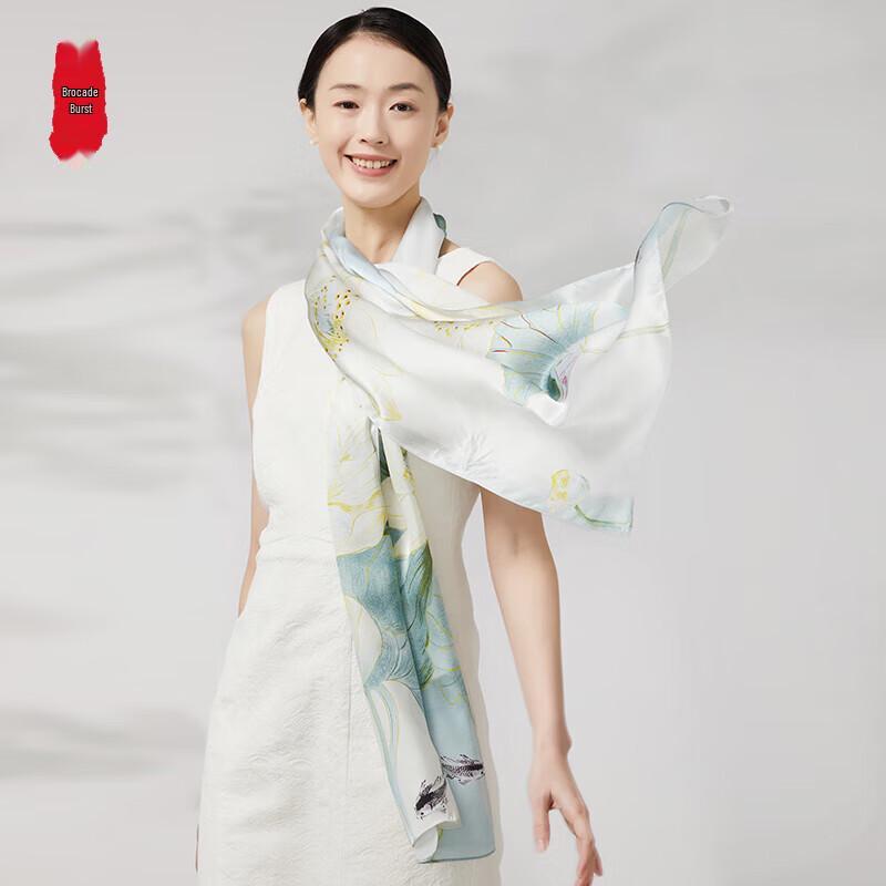 Woven Silk Printed Long Scarf