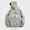 Autumn hooded sweater pullover European and American style trend loose basketball casual towel back curry printed jacket