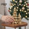 Christmas Tree Ornaments 2Pcs Ornaments, Vintage Gold Tabletop Decoration for Holiday Centerpieces Home Decor And Fireplace Mantel Display,