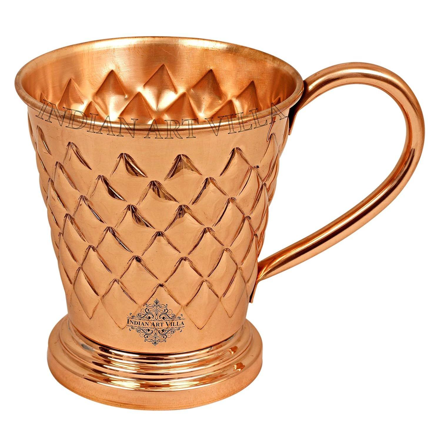 

Кружка для пива и коктейля «Московский мул» в форме ведра из чистой меди с ромбовидным чеканным дизайном, лучшая для пивных коктейльных вечеринок, барная посуда, объем-450 мл