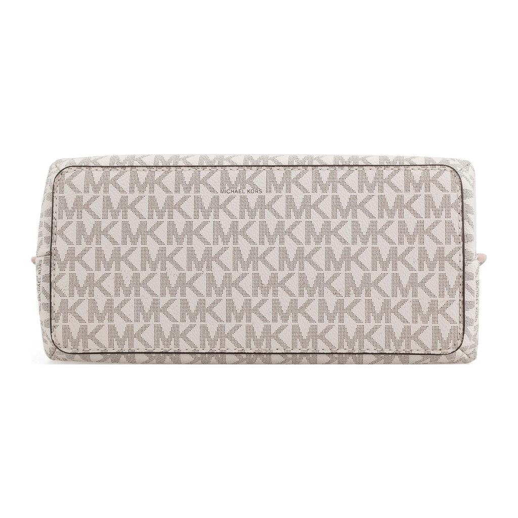 Michael Kors Mk Teagen Stampa Integrale Borsa Tote in Pelle Vintage e Tela Rivestita Borse da Donna Bianco 35S0GXZM1B-PWD-BLSH-MLT
