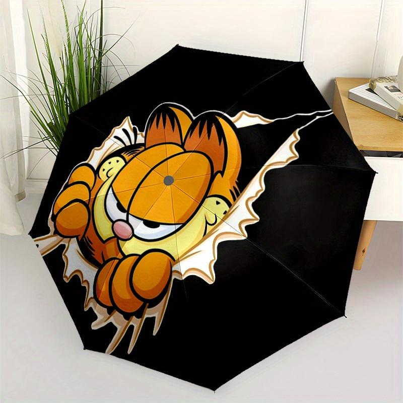 1pc Garfield Cat Windproof Automatic Umbrella, Lightweight for Women/Men, Perfect Christmas Gift A0811223