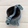 Vintage Denimtasche Damen Mehrschichtig Kleine Tasche Bestickt Schulter Crossbody-Tasche