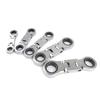 5Pcs Flexible Ratchet Wrench Spanner Gears Ratcheting Combination Flexible Wrench Quick Release Spanner for Repair