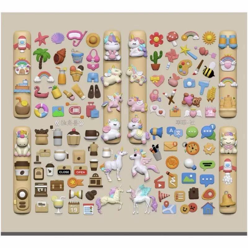 

Cartoon Cute Unicorn 3D Silicone Nail Mold Diy Nail Art Decoration Transparent Template Manicure Design Tool