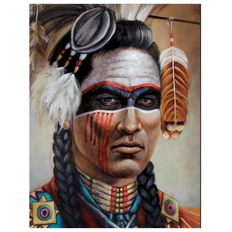 

5D DIY алмазная роспись крестиком Индийцы Квадрат / круглый бриллиант вышивка Подарок или украшение кровать