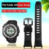 Cinturino per Orologio in Silicone Resina per Casio PROTREK 3206 3135 PRW-1500 PRG-130Y PRW-1500Y Cinturino 26*18mm Uomo Braccialetto Cinturino in Gomma