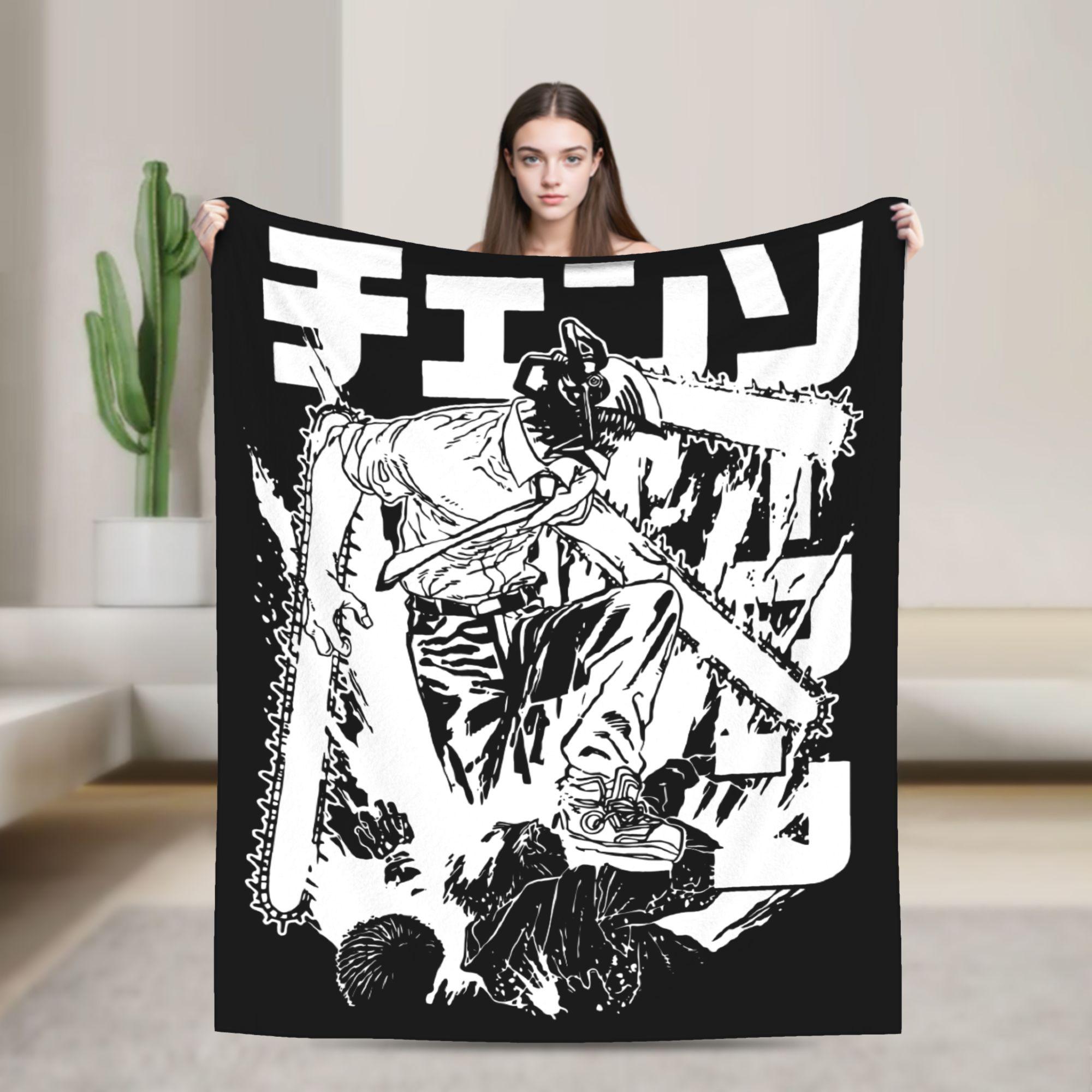 

Aki Hayakawa Chainsaw Man Blanket Fleece Winter Multifunction Lightweight Thin Throw Blankets for Bed Travel Quilt 100x150cm