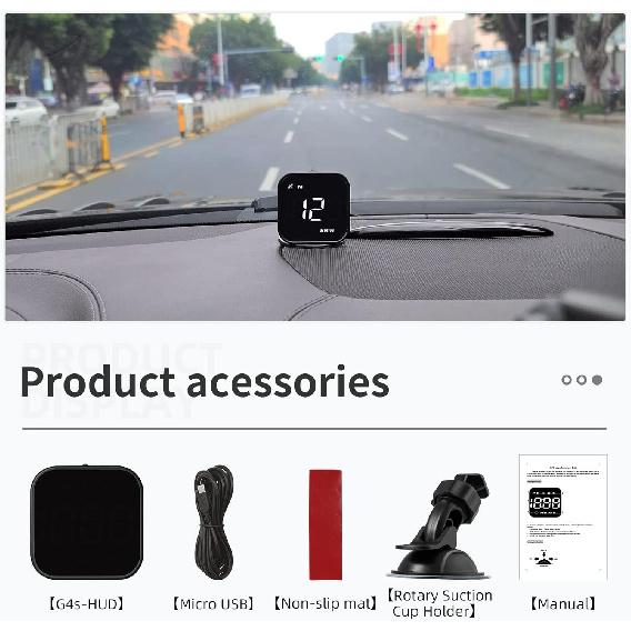 G4S Digital GPS Speedometer, New HUD Car Head Up Display With Digital Speed In MPH KPH, Universal For Cars Truck Electric Hybrid Automobile