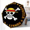 One Piece Monkey D. Luffy Coaster Setof 4 - Black & Yellow Skull DesignUmbrella, Portable 3-Fold Compact Umbrella for Men & Women Gift