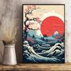 3pcs Canvas Poster Vintage Art Japanese Nature Landscape Wall Art Posters Ideal Gift for Bedroom Living Room Wall Corridor