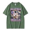 Alpha Männchen Lustige Katze Einhorn Regenbogen T-Shirt Unisex Damen Mode Kawaii Niedlich Kurzarm T-Shirt Baumwolle Locker Übergröße T-Shirt