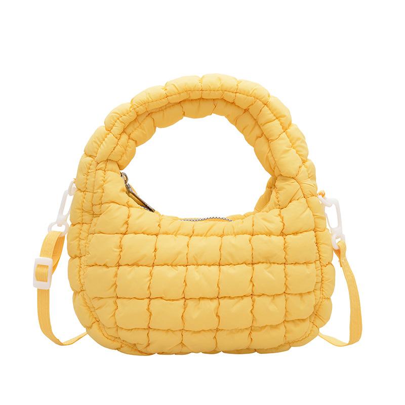 Summer High-end Commuter Messenger Bag Women's New Silver Pleated Cloud Bag Versatile Bubble Hand Bag